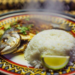 Nationalgericht Namibia: Namibischer Fisch mit Reis (Rezept)